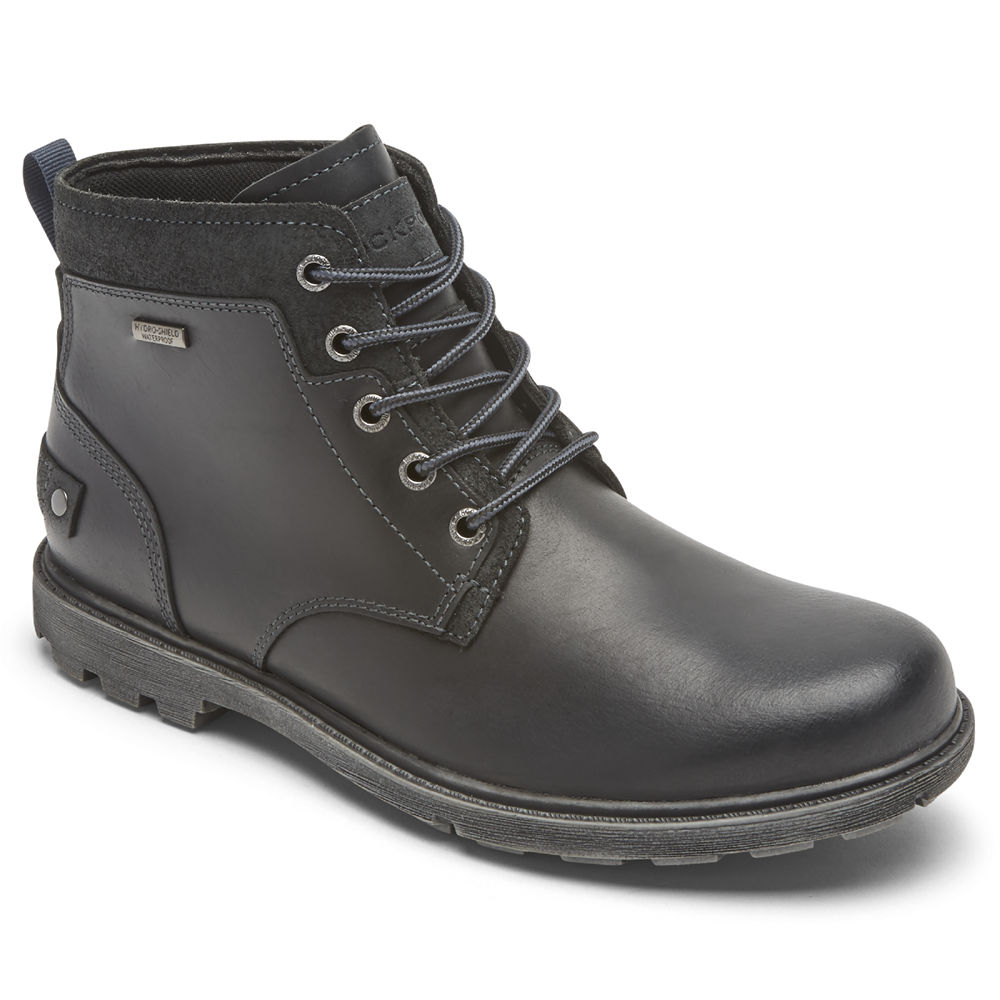 Rockport Boots For Mens Black - Rugged Bucks 2 Chukka - UB2430695